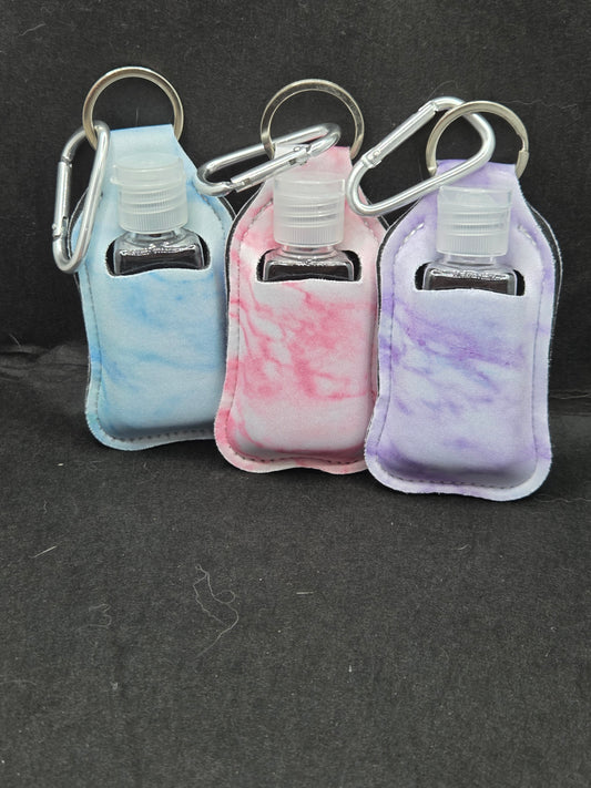 Mini sized travel bottles in pouch