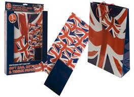Union Jack gift bag set