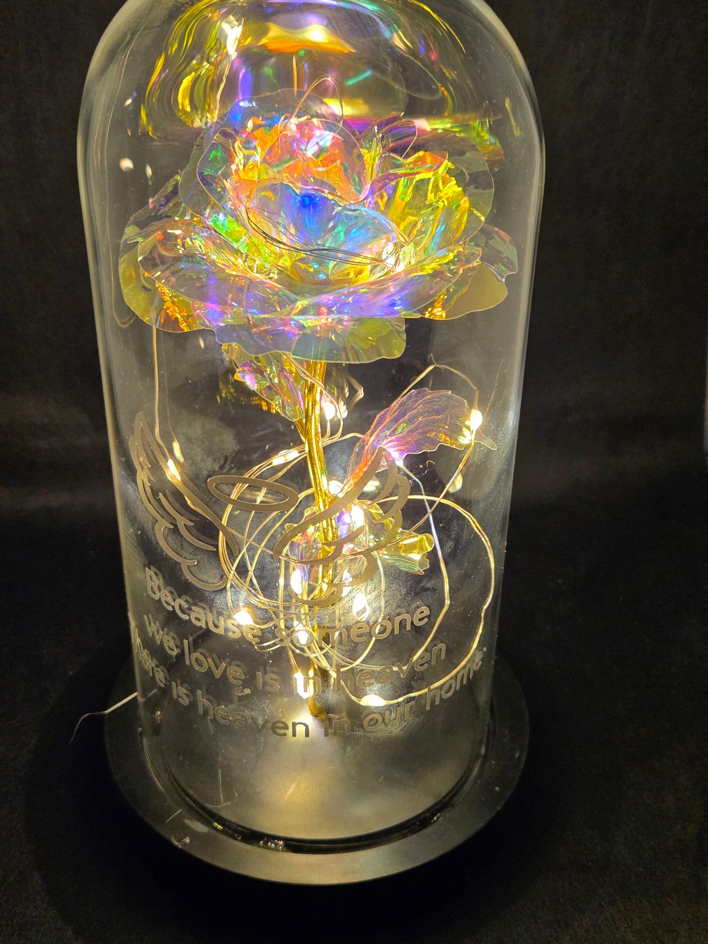 Memorial forever rose gift lamp - table light - novelty lighting