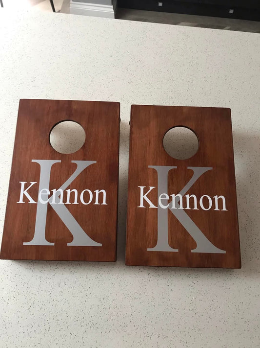 Small sized wooden garden game - Bean Bag Toss / Cornhole
