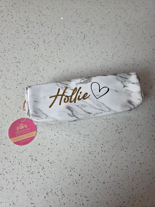 Personalised Marble effect pencil case