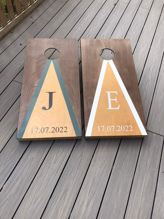 Medium sized wooden garden game - Bean Bag Toss / Cornhole
